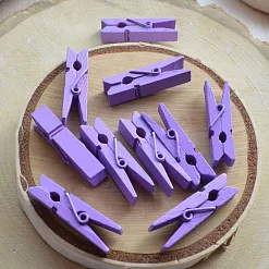 Набор деревянных прищепок "Фиолетовые", 10 шт, 3,5 см