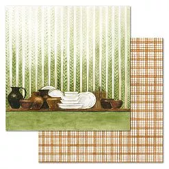 Набор бумаги 30,5х30,5 см "Рецепты старого буфета", 12 листов (ScrapMania)