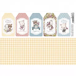 Лист с картинками 10х30 см "Непоседы. Ярлыки. Котики" (ScrapMania)