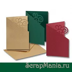Заготовка для открытки с фигурным элементом, 5 шт. Цвет: зеленый (Folia) Заготовка для открытки с фигурным элементом, 5 шт. Цвет: зеленый (Folia)