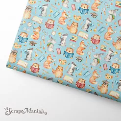 Отрез ткани 75х50 см "Первоклашка. Ученики" (ScrapMania)