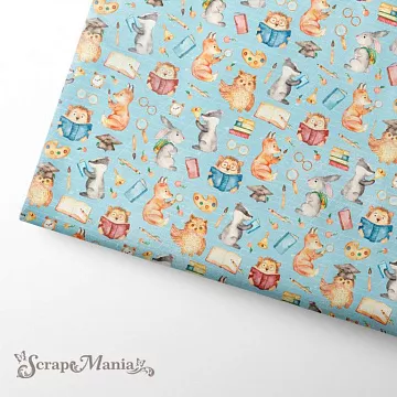 Отрез ткани 75х50 см "Первоклашка. Ученики" (ScrapMania)