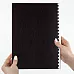 Картон А4 с тиснением лен "Черный" (Brauberg)