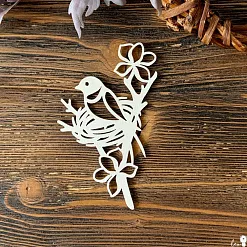 Чипборд "Гнездо на ветке", 8 см (LeoMammy)