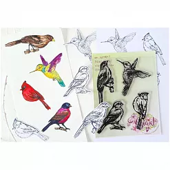 Штамп "Птицы", 7,5х3,8 см (AgiArt) Штамп "Птицы", 7,5х3,8 см (AgiArt)