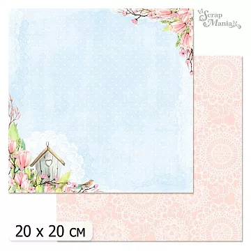 20х20 Бумага "Весенние тюльпаны. Дизайн 4" (ScrapMania)