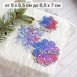 Нож "Сказка на Новый Год. Кристальные снежинки", 6,5х7 см (ScrapMania)