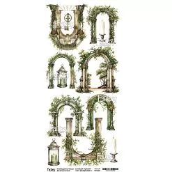 Бумага 13х28 см "Идиллия - 7. Лист для вырезания" (Fantasy)