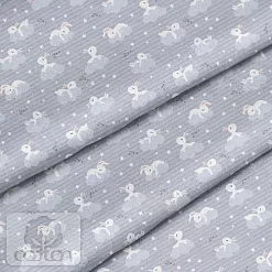 Отрез ткани 79х50 см "Зайки на тучке" (Cotton)