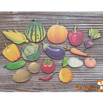 Набор украшений из цветного чипборда "Огород" (Благолис)