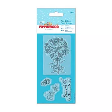 Набор штампов "Пуансеттия" (DoCrafts)