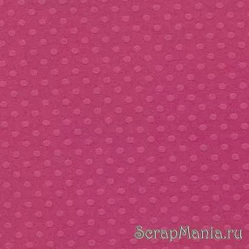 Кардсток Bazzill Basics 30,5х30,5 см однотонный с текстурой светлых точек, цвет красно-пурпурный