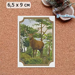 Тканевая карточка "Тайга. Олень" (ScrapMania)