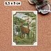 Тканевая карточка "Тайга. Олень" (ScrapMania)