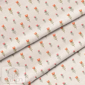 Отрез ткани 79х50 см "Тюльпаны" (Cotton)