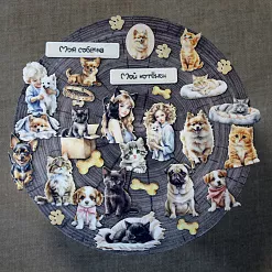 Набор тканевых высечек "Любимые пушистики", 31 шт (ScrapMania)