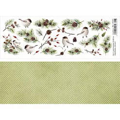 Лист с картинками 10х30 см "Воробушки. Детали" (ScrapMania)