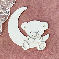 Заготовка для тиснения "Медвежонок на луне", 12х14 см (LeoMammy) Заготовка для тиснения "Медвежонок на луне", 12х14 см (LeoMammy)