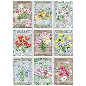 Скрап-карта А4 "Букетик" (ScrapMania)