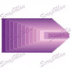 Набор ножей для вырубки "Прямоугольники с точками" (Scrapman)