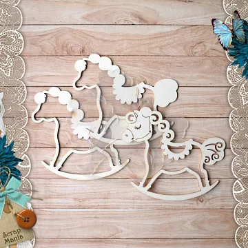 Чипборд "Шалунишка. Шейкер. Лошадка-качалка большая" (ScrapMania)