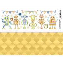Лист с картинками 10х30 см "Роботы. Персонажи 3" (ScrapMania)