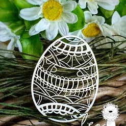 Украшение из чипборда "Яйцо ажурное. Узор" (LeoMammy) Украшение из чипборда "Яйцо ажурное. Узор" (LeoMammy)