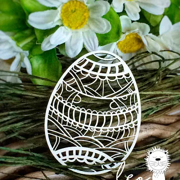 Украшение из чипборда "Яйцо ажурное. Узор" (LeoMammy)