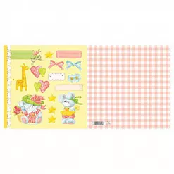 Бумага 15х15 см "Веселое настроение. Зайчата" (АртУзор)