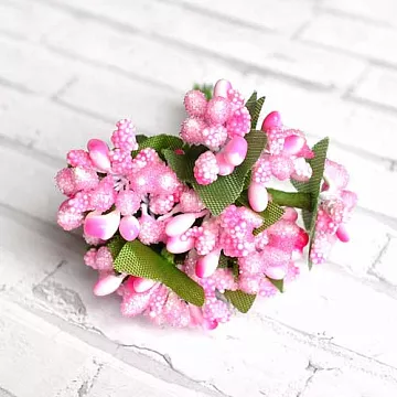 Букетик глянцевых и сахарных ягодок "Розовый"