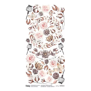 Тканевый лист 13х27 см "Снежные объятия - 3" (Fantasy)