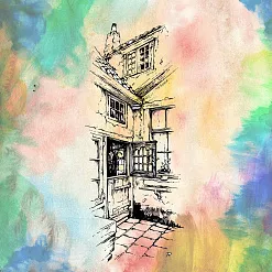 Штамп "Внутренний дворик", 3,5х8 см (Креатив) Штамп "Внутренний дворик", 3,5х8 см (Креатив)