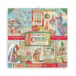 Набор бумаги 20х20 см "Christmas Patchwork" (Stamperia)