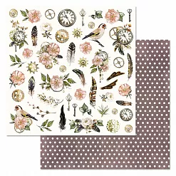 Набор бумаги 30,5х30,5 см "Девичья тайна", 12 листов (ScrapMania)