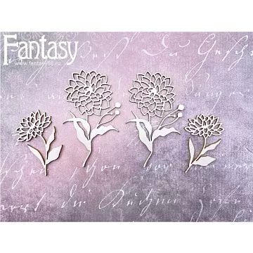 Чипборд "Вдали. Цветы 2815", 7,5х4,3 см (Fantasy)