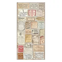 Набор бумаги 15х30 см "Vintage Library. Для вырезания" 10 листов (Stamperia)