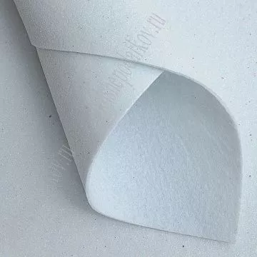 Отрез фетра А4 с глиттером "Белый", 2 мм 