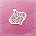 Украшение из чипборда "Елочная игрушка с узором" (СкрапМагия)