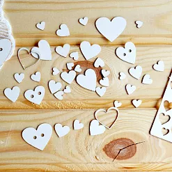 Набор украшений из чипборда "Сердечки" (Просто небо) Набор украшений из чипборда "Сердечки" (Просто небо)