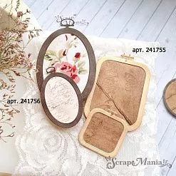 Нож "Пяльцы. Прямоугольные с крокусом", 6,1х8,5 см (ScrapMania)