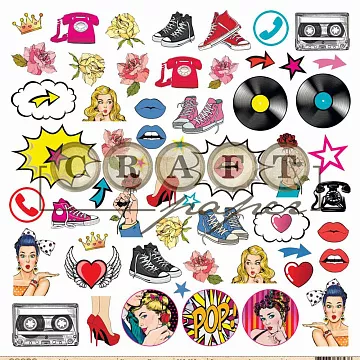 Бумага "Поп-арт. Картинки" (CraftPaper)