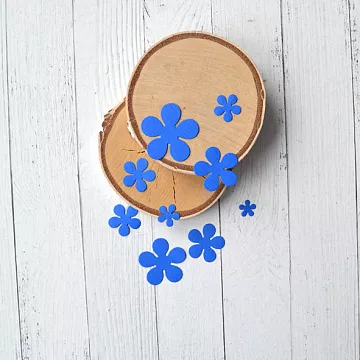 Набор вырубок "Лепестки", цвет синий (ScrapMania)