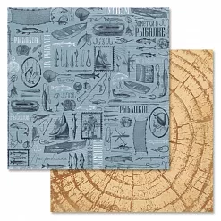 Набор бумаги 30,5х30,5 см "Дневник туриста", 12 листов (ScrapMania)