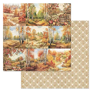 Бумага "Художница Осень. Карточки" (ScrapMania)