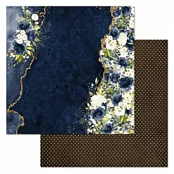 Набор бумаги 30,5х30,5 см "Королевский сапфир", 12 листов (ScrapMania)
