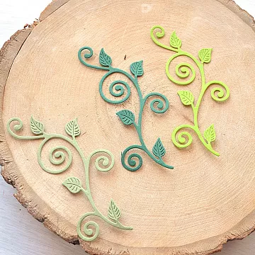 Набор вырубок "Травка с завитками", 3 шт