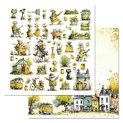 Набор бумаги 20х20 см "СуперБабушка", 12 листов (ScrapMania)