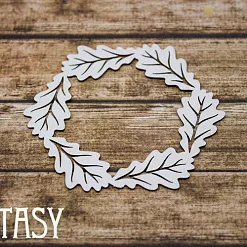 Чипборд "Рамка из листьев дуба 2243" (Fantasy)