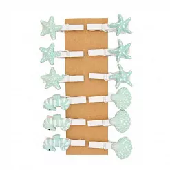 Набор прищепок "Морское дно", 12 шт (ScrapBerry's)