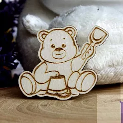 Украшение из чипборда "Мишка 289" (Fantasy)